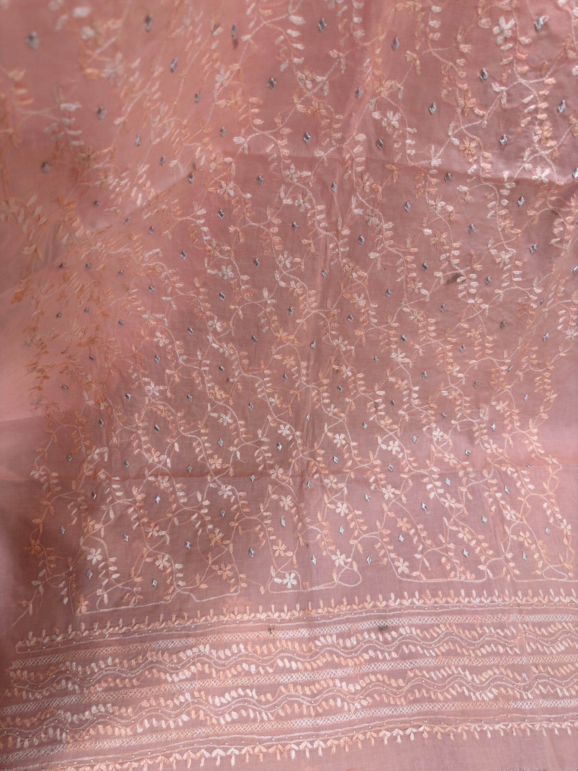 Pearl & Gota Work Chikankari Set - Image 3