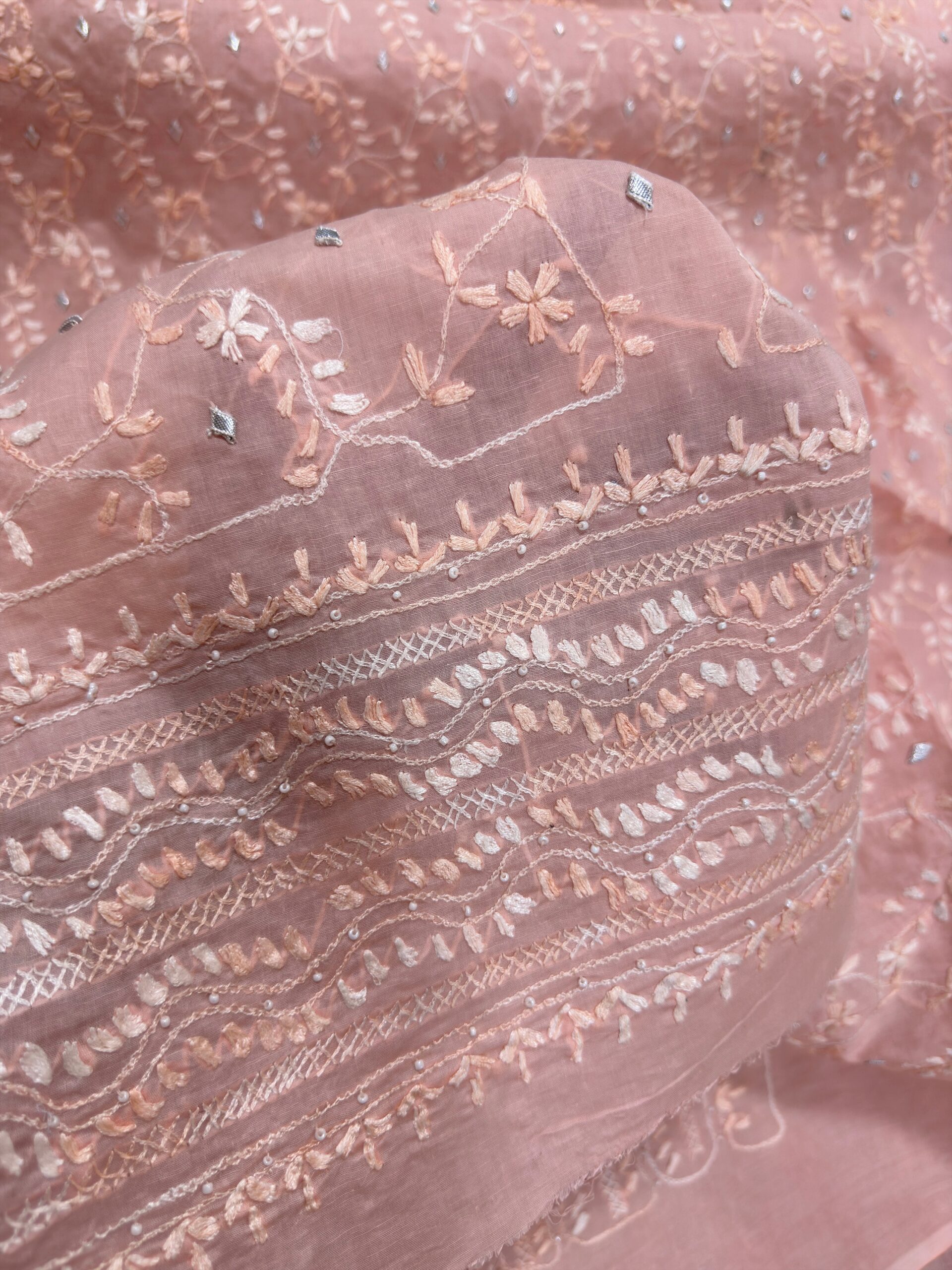 Pearl & Gota Work Chikankari Set - Image 2