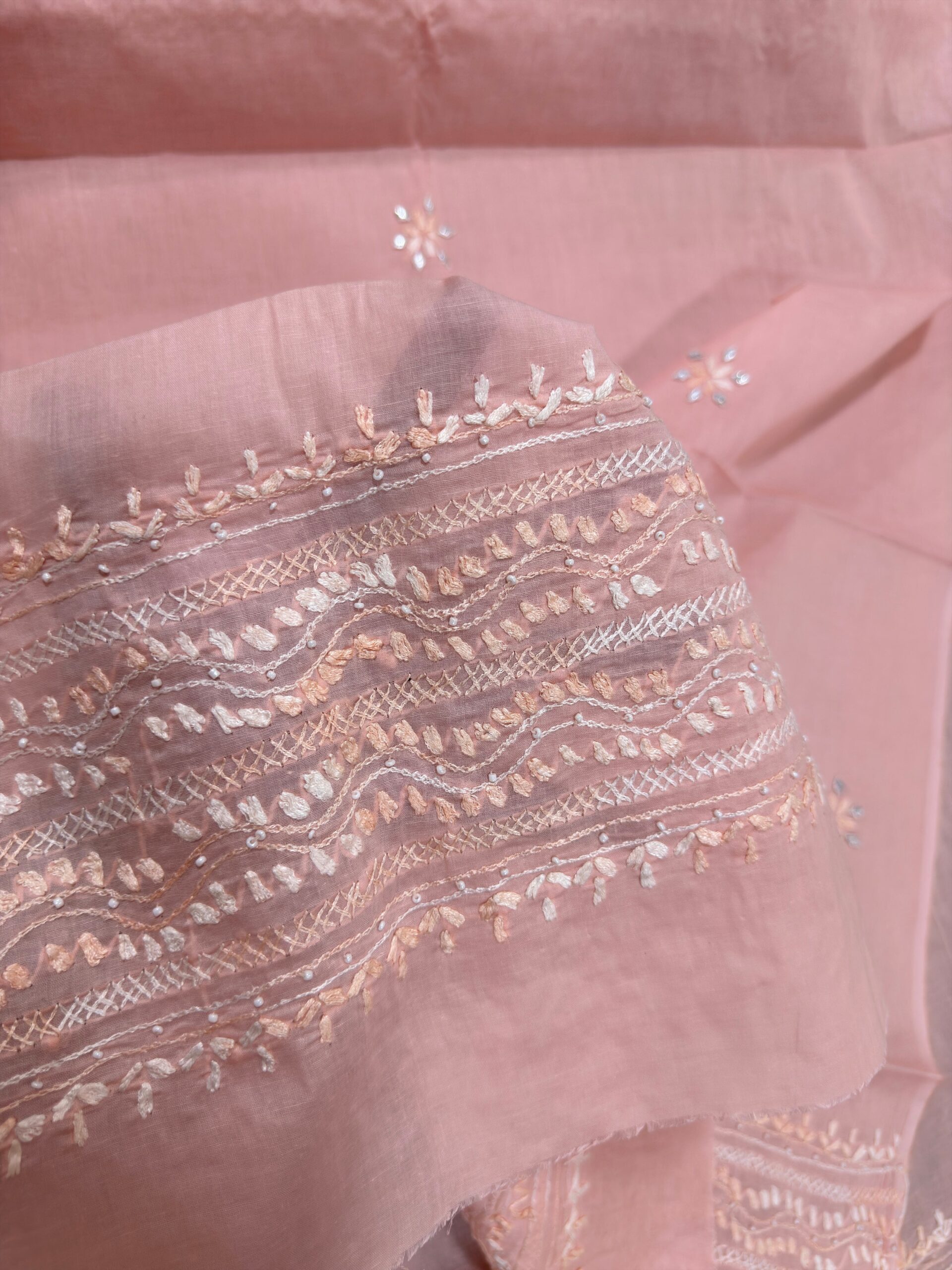 Pearl & Gota Work Chikankari Set - Image 5