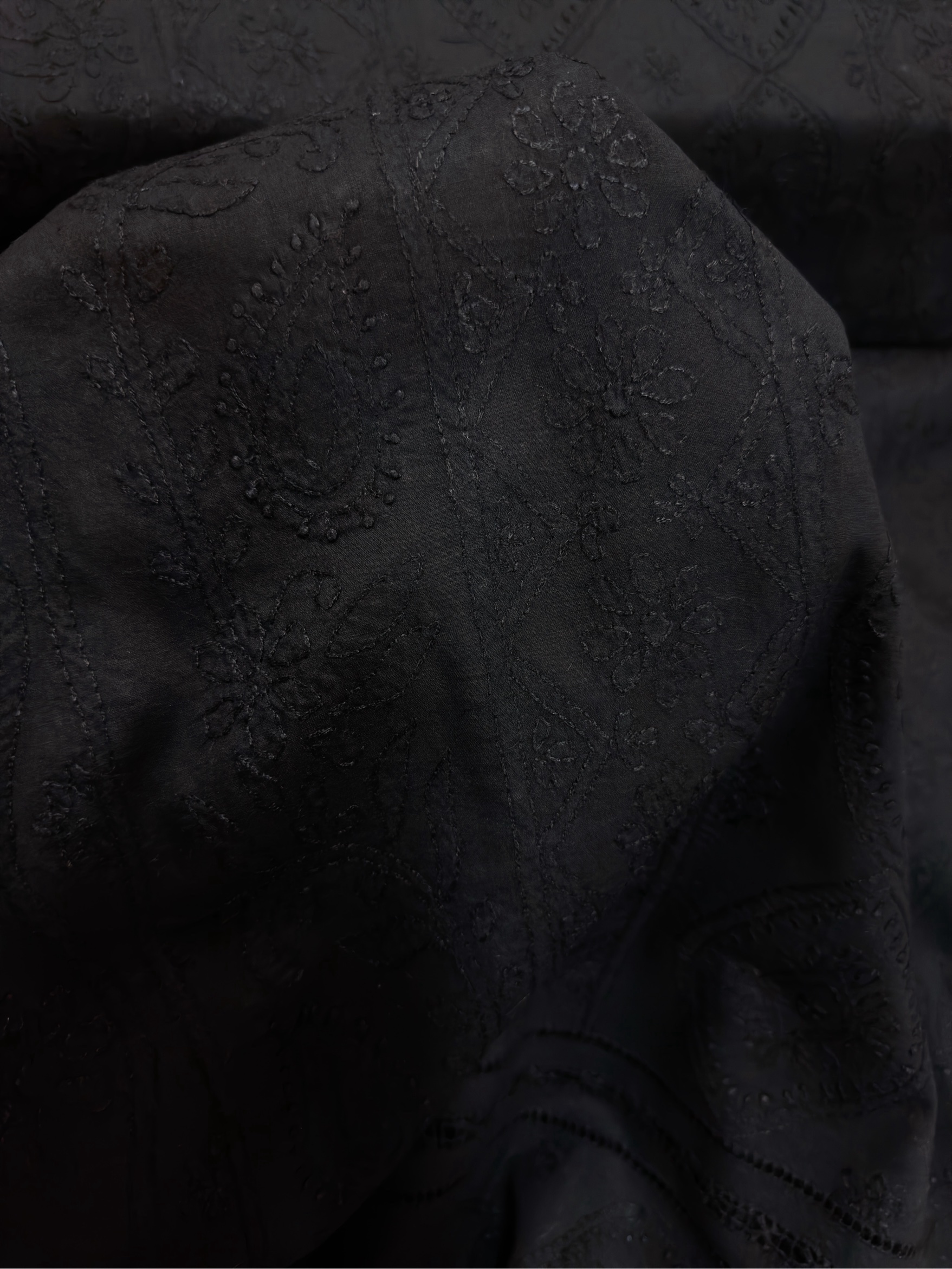 Black on Black Taarkashi Kurta - Image 2